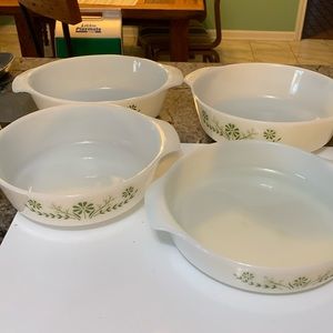 Vintage Glass bake casserole dishes made in the USA